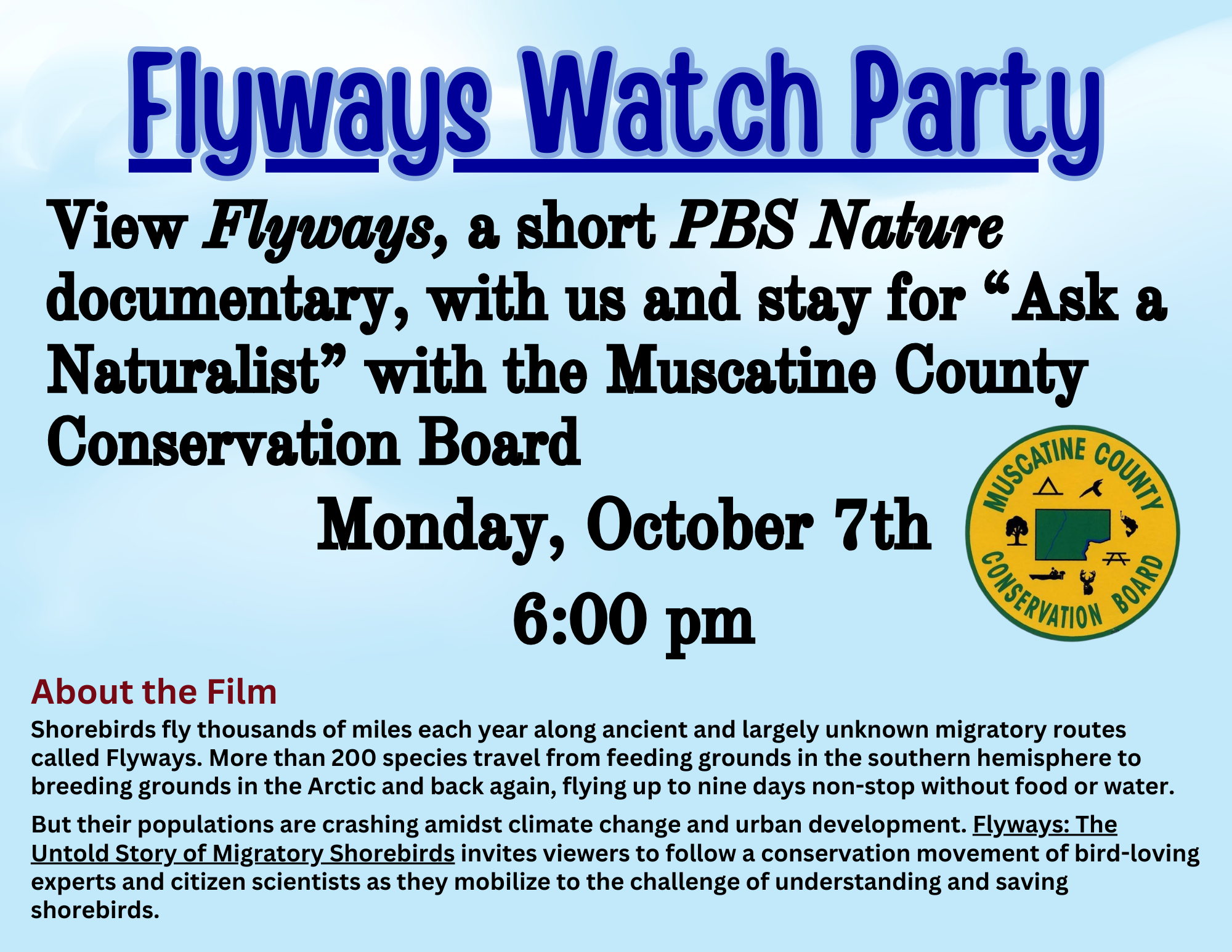 Flyways Viewing & Ask a Naturalist SciStarter