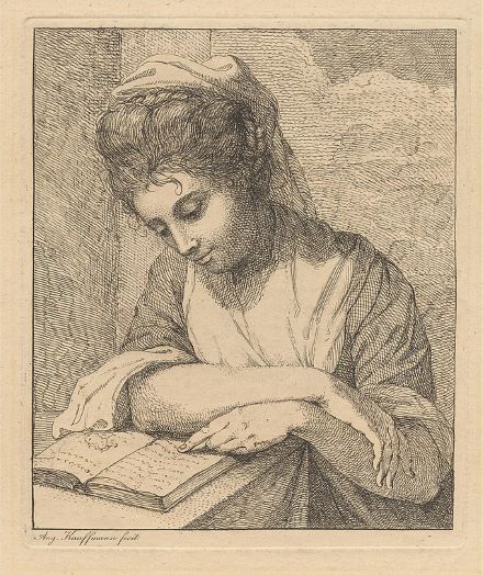 Woman Reading (between 1762 and 1779), by Angelica Kauffmann, public domain